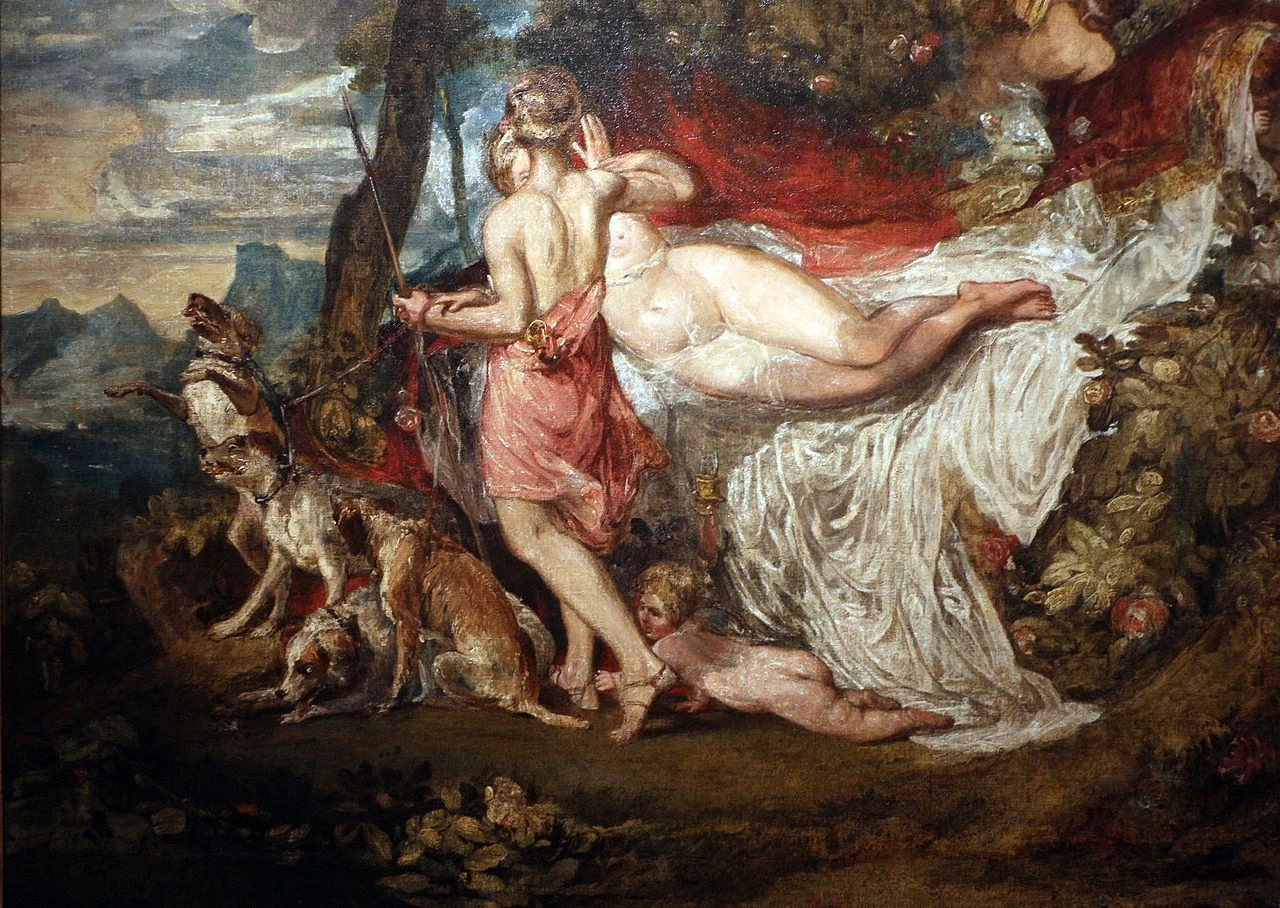 Venere e Adone - dettaglio